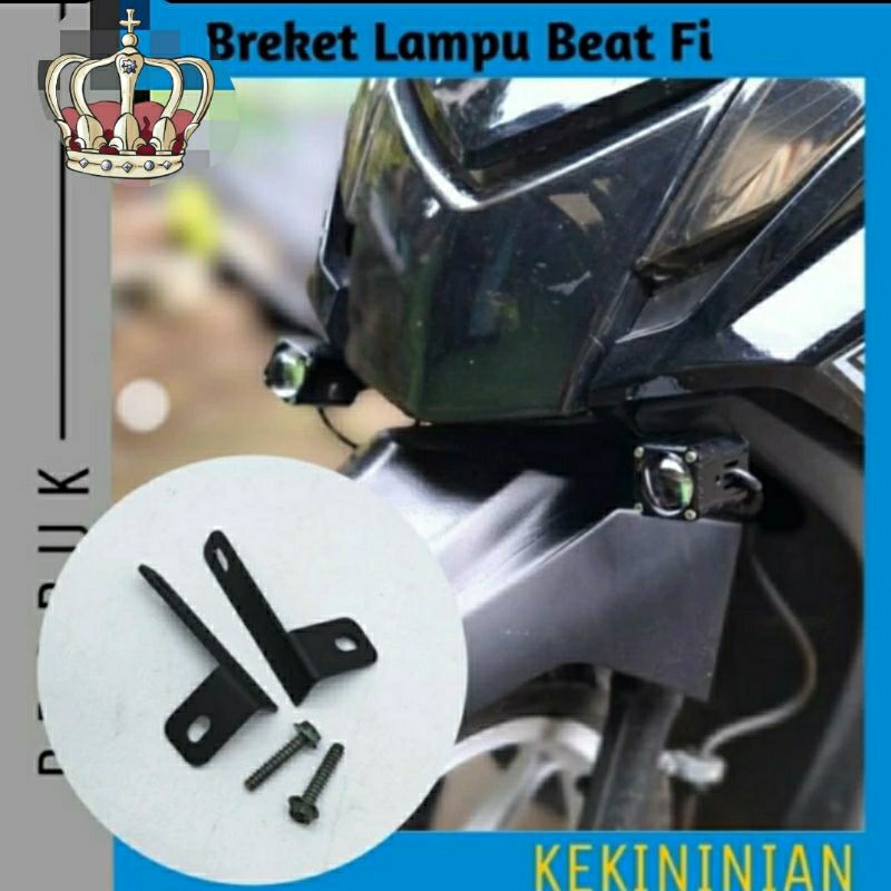 breket bracket lampu tembak beat Fi dudukan lampu tembak beat street 2012-2019 breket kolong foglamp