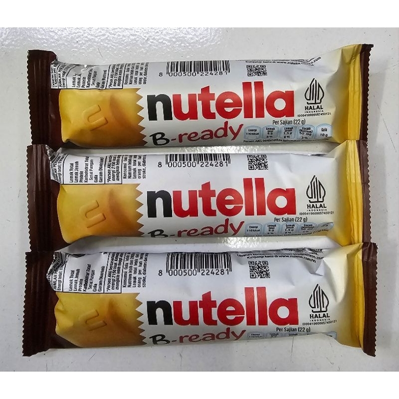 

Nutella B-Ready 22g (1pcs) - Wafer isi Olesan Kacang Hazel Dengan Kacang