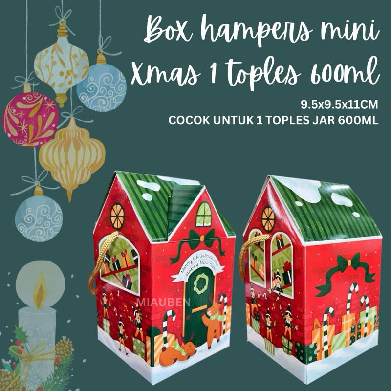 

kotak tenteng hampers natal isi 2 toples persegi 250gr