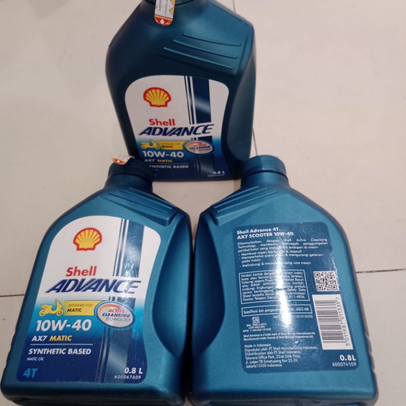 OLI SHELL ADVANCE MATIC AX7 0,8 PELUMAS MESIN BEAT, VARIO, SCOOPY, SPACY, MIO, FINO, MIO J, MIO Z/S