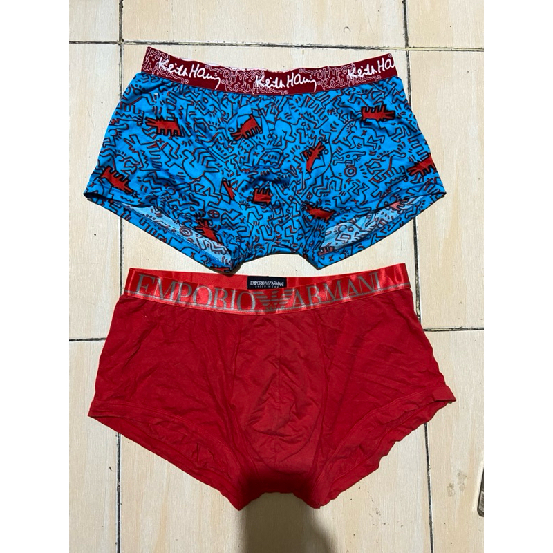 Boxer Celana Dalam Keith Haring x Emporio Armani Second Original