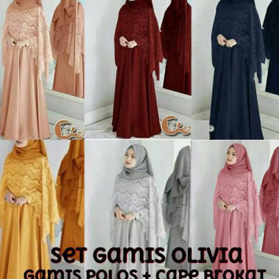 KF7 Realpict O SYARI gamis brukat glitter kebaya busui modern cape jumbo LD11 kebaya batwing gamis m
