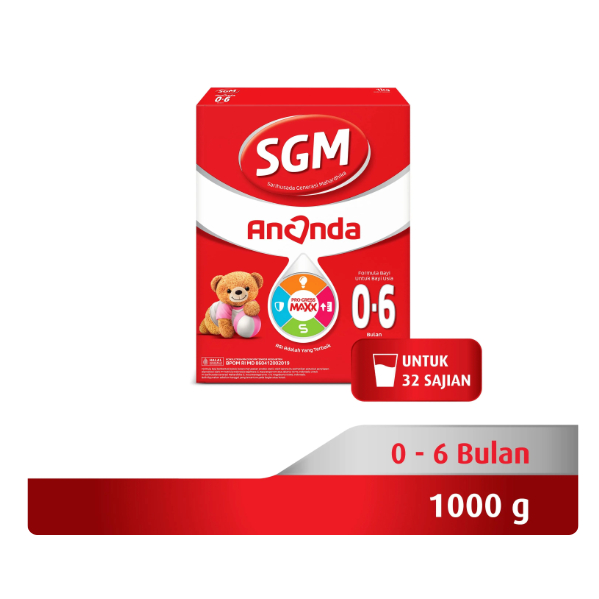 

SGM Ananda 1 (0-6 Bulan) Formula Bayi Bubuk 1000 gr