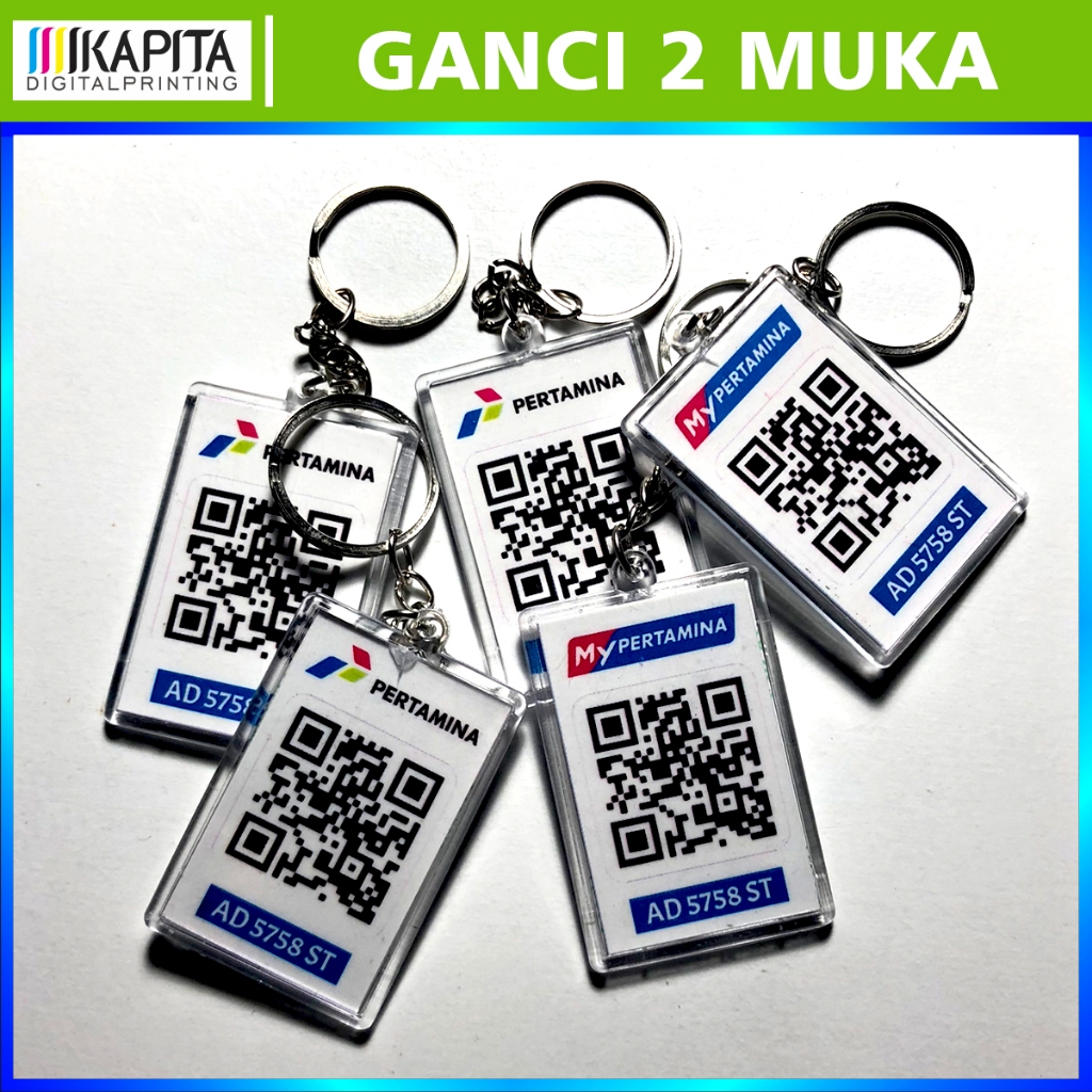 

(1 Hari Jadi) Cetak barcode pertamina kastem | kartu pertamina | Gantungan Custom Akrilik | My Pertamina