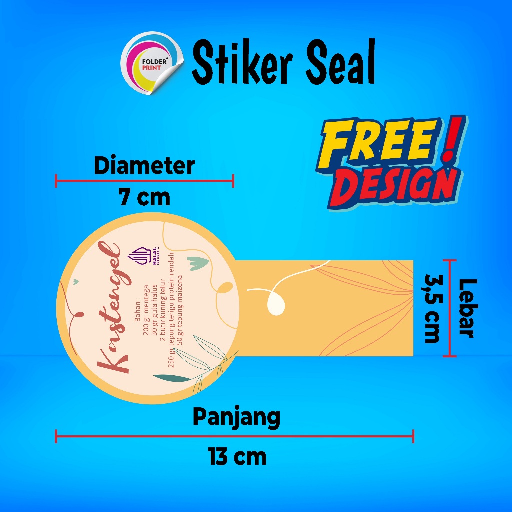 

Stiker Seal Segel Toples Kue