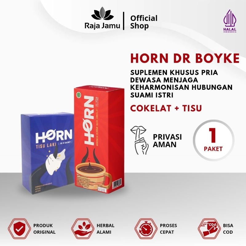 HORN by Dr. Boyke Paket Bundling Tisu Laki & Horn Coklat Khusus Dewasa