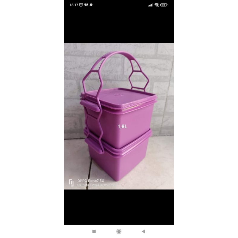 Tupperware rantang besar ECER satuan wadah+tutup aja UK 1.8Liter original
