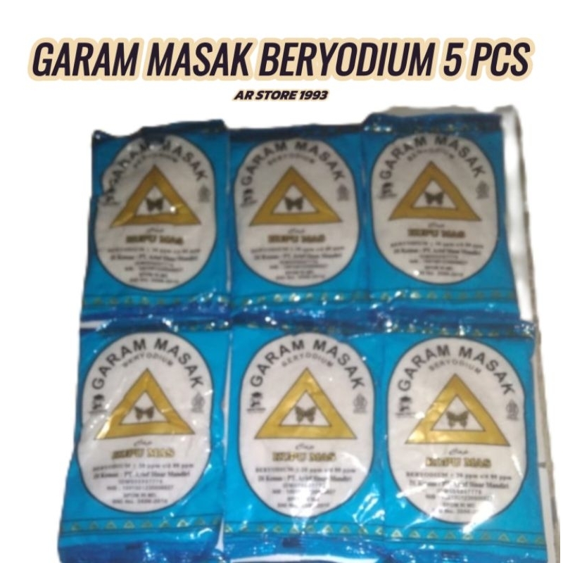 

Promo..!!! 5 bungkus garam masak beryodium kemasan 100 gram