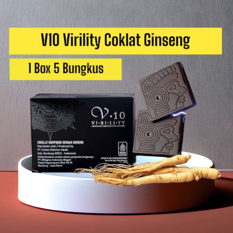 

V-10 Virility Coklat Ginseng Premium - 1 Box Isi 5