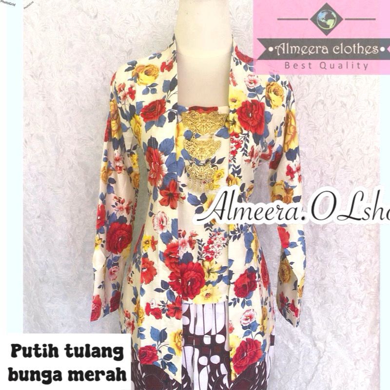 kebaya bunga kebaya kutu baru bahan katun