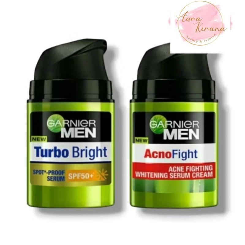 Garnier Men Serum Cream Moisturizer 40ml Serum 5x Vitamin C Acno Fight | Turbo Bright | Men Serum Sa