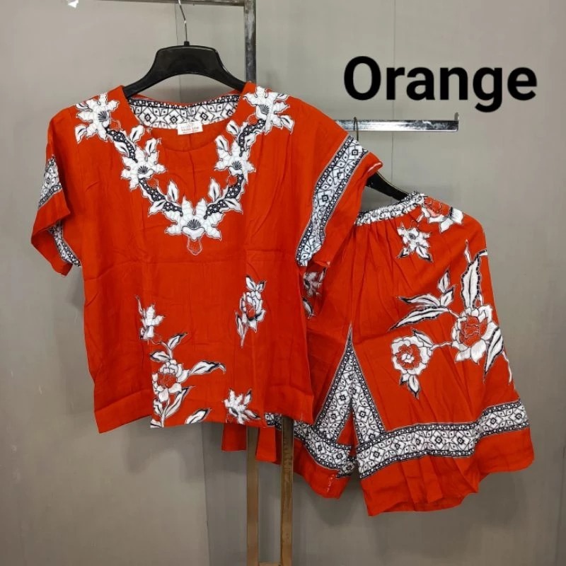 Pakaian Set Wanita Setelan Celana Kulot Gajah Putih Ld120