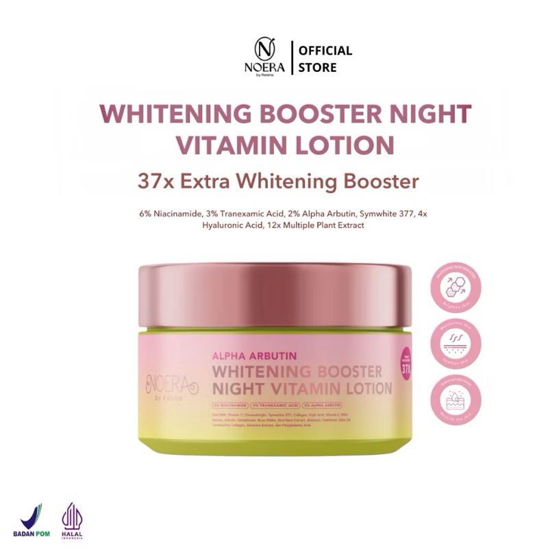 Noera Whitening Booster Night Vitamin Lotion | Whitening Lotion | Lotion Pemutih Badan | Lotion Penc