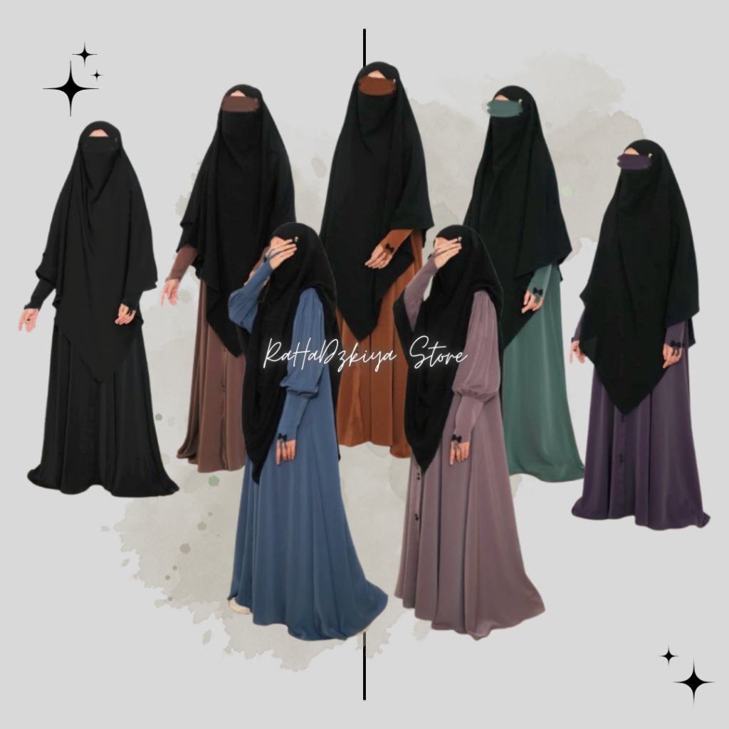 Gamis syar'i gamis only ready stok size L Shafiyyah Series by Alfi Huraiyah bisa COD