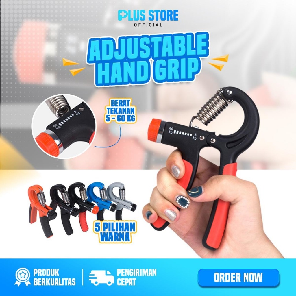 Handgrip Hand Grip Alat bantu fitness Otot lengan/Handgrip Adjustable 5-60 Kg Alat Latihan Otot Tang