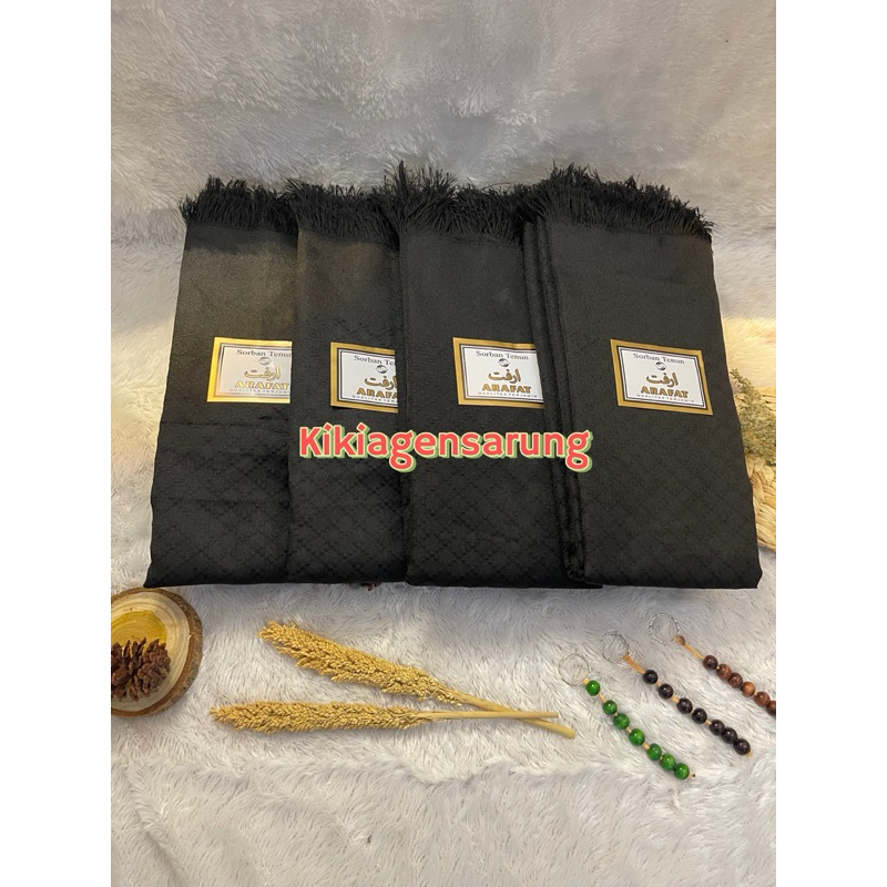GROSIR SORBAN ARAFAT HITAM-ISI 10 PCS Sorban arafat sorban hitam premium sorban polos