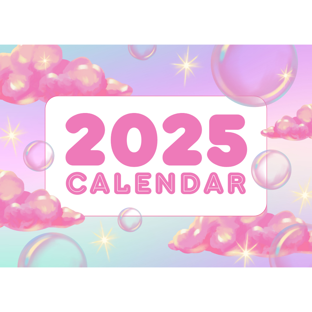 

READY STOCK KALENDER MEJA PLANNER 2025 ada space tulis di tanggalnya bisa coret-coret - CHEERFUL PINK