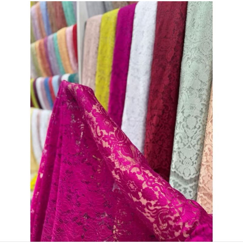 RB - Kain Kebaya Brokat Metalik Glossy Hyara