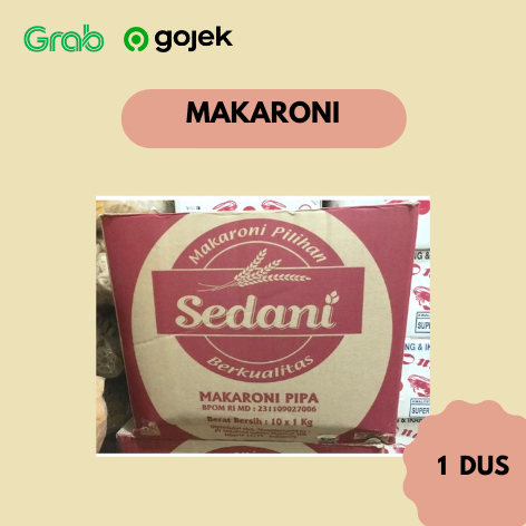 

Makaroni Sedani / Makaroni Pipa Sedani 1kg - 10 Pcs (1 Renceng)