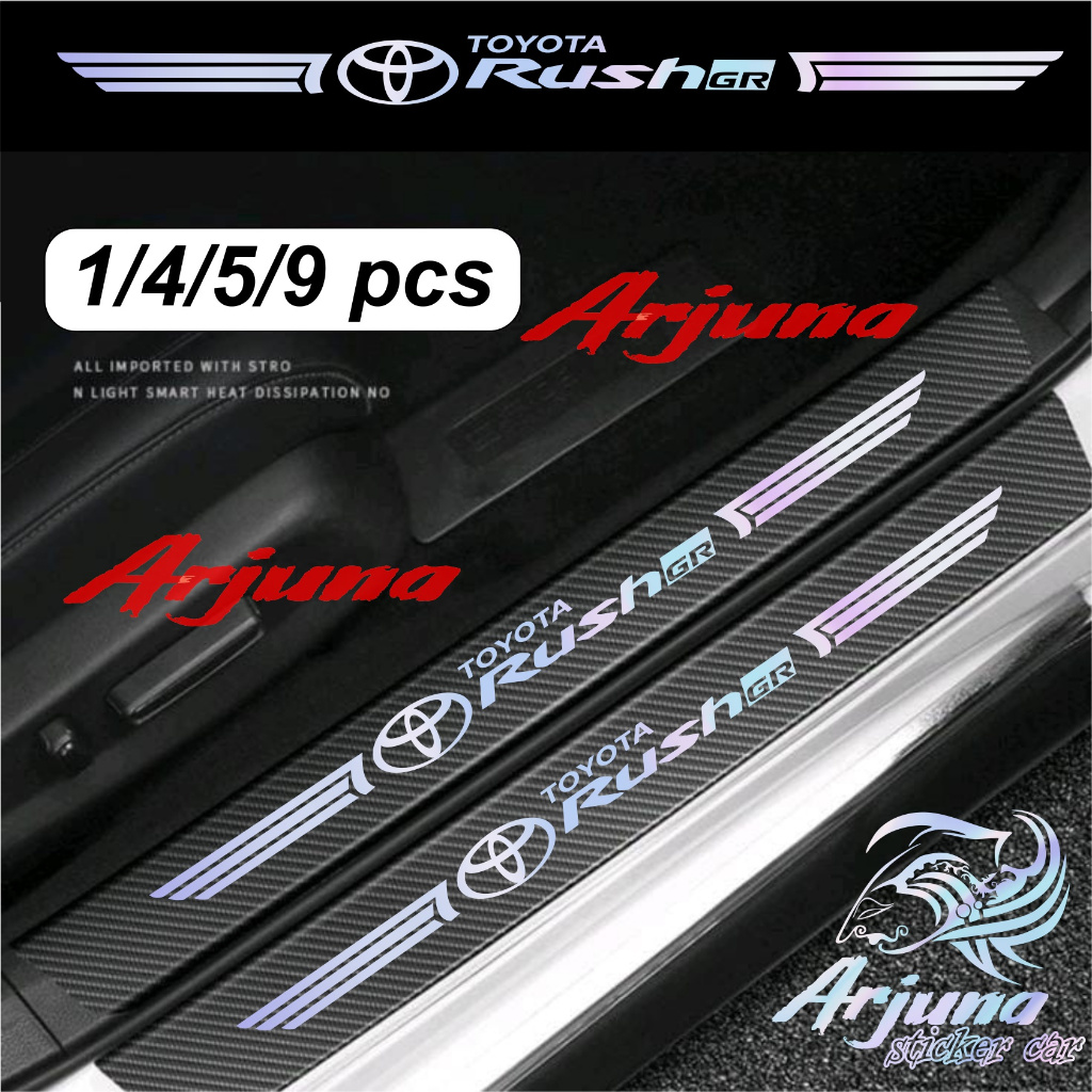 STICKER KARBON MOBIL RUSH GR STICKER KARBON 3D PIJAKAN KAKI MOBIL TOYOTA RUSH