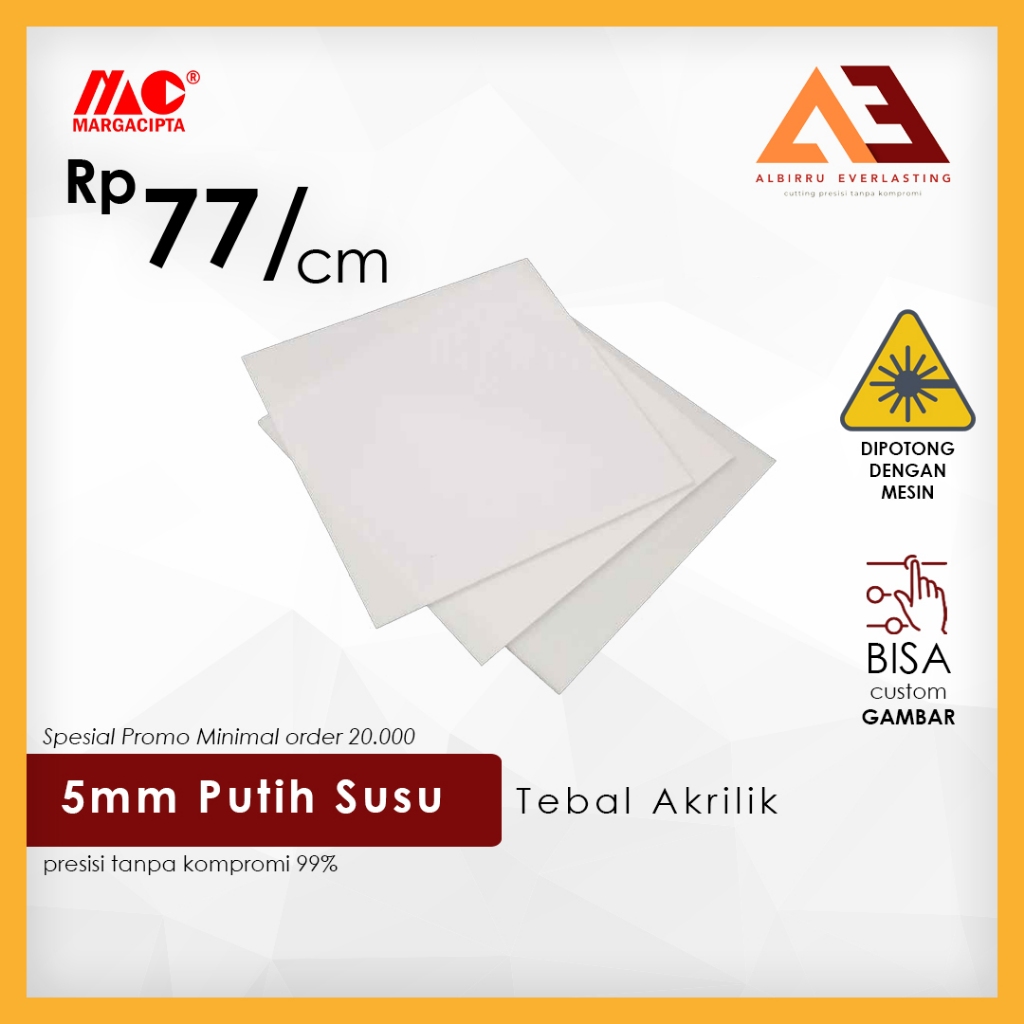 Akrilik 5mm Susu Lembaran | Akrilik 5mm Custom Laser | Akrilik Susu | Akrilik 5mm Transparant