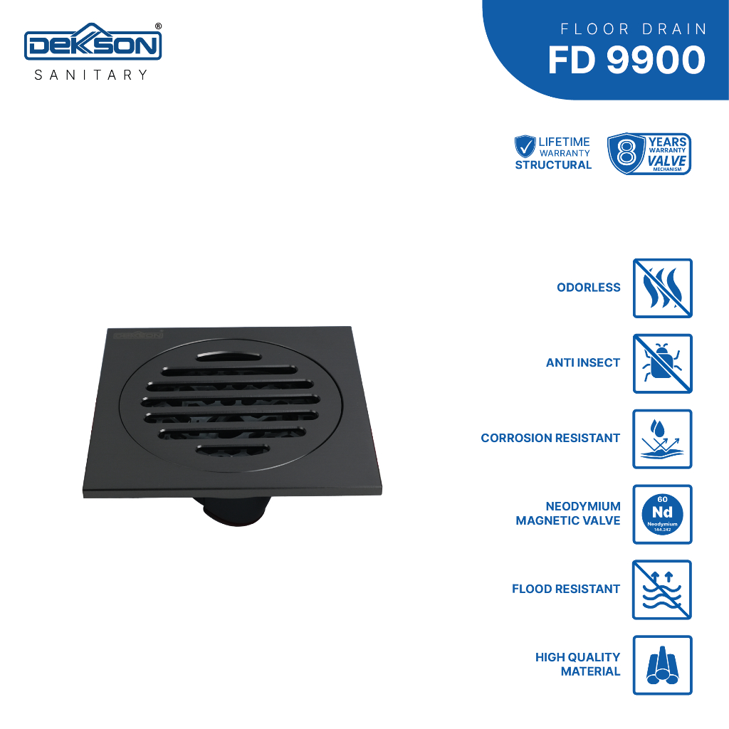 DEKKSON LUBANG SARINGAN AIR LANTAI KAMAR MANDI FLOOR DRAIN FD 9900 BR