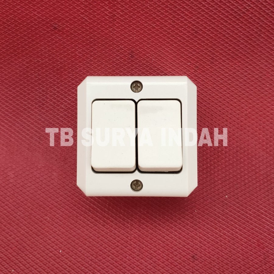 BROCO SAKLAR ENGKEL DOUBLE OUTBOW 2 TOMBOL / SAKELAR OB