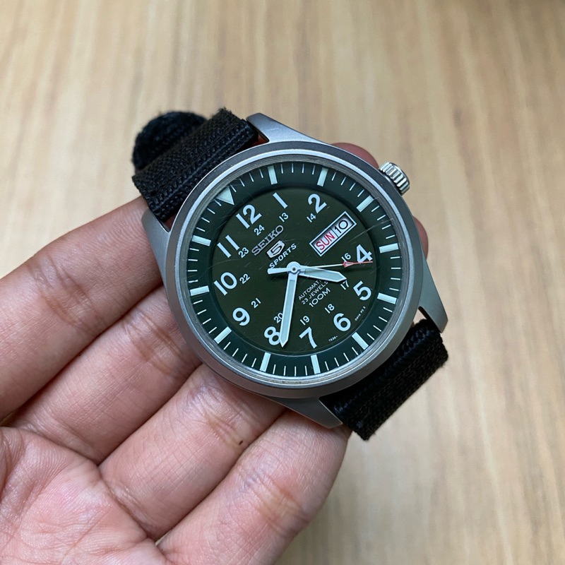 Jam Tangan Second - Seiko 5 Sport Military Automatic SNZG09J1 Original