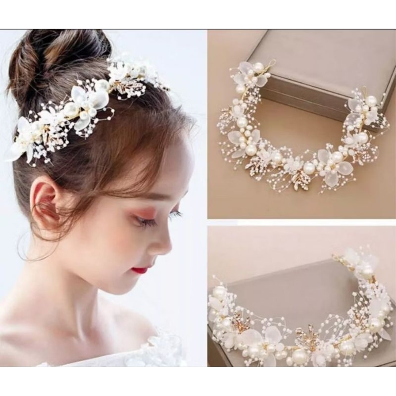 BANDO BUNGA MUTIARA HEADPIEC KOREA BANDO BUNGA BESI