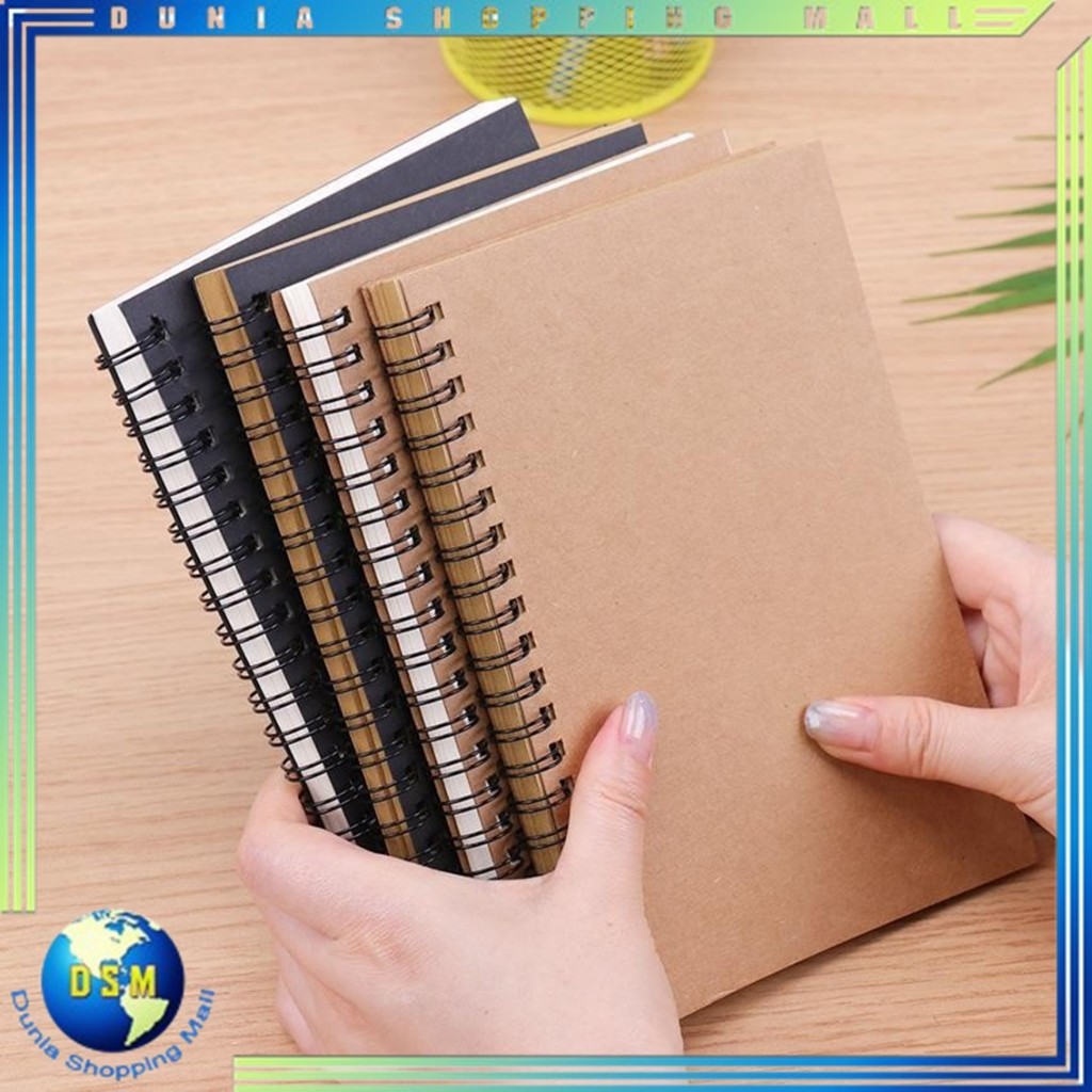 

DSM Buku Tulis Catatan Notebook Jurnal isi 50 Lembar Cover Transparan Blank Spiral Notebook Transparant