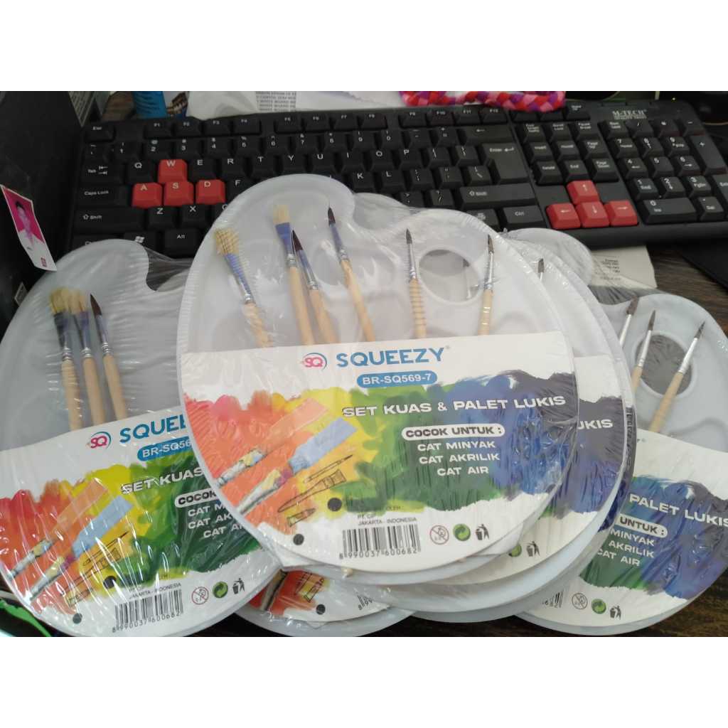 

KUAS SET + PALET CAT AIR KUAS + PALET CAT AIR CAT AKRILIK SET KUAS DAN PALET KUAS SET