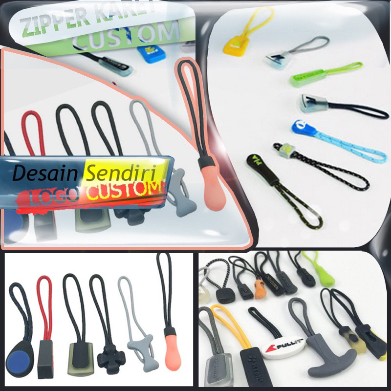 zipper puller rubber custom