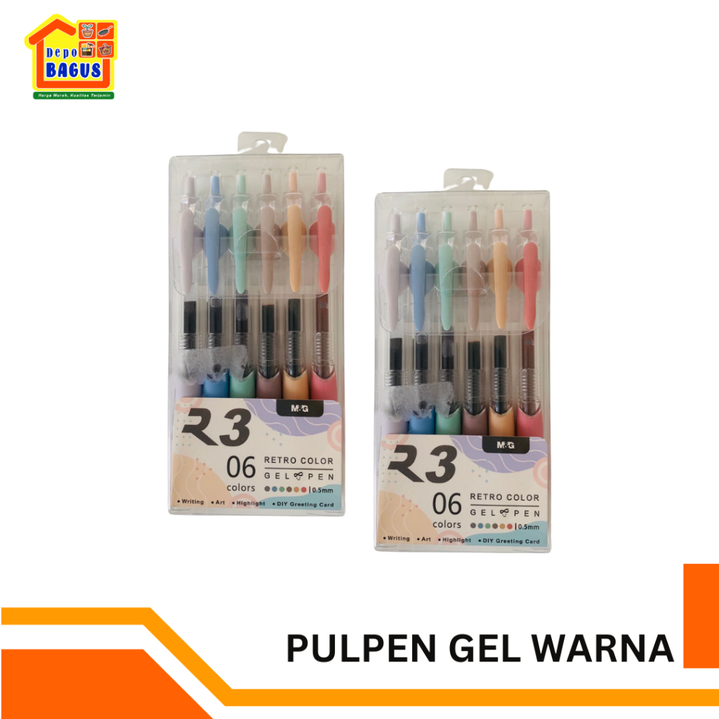 

Retro color Gel Pen 6 colors 0.5mm6pcs/set