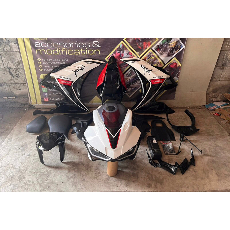 Full custom fullset bodi fairing model r25 r3 pnp utk byson karbu vixion r15 v2 & mega pro mono