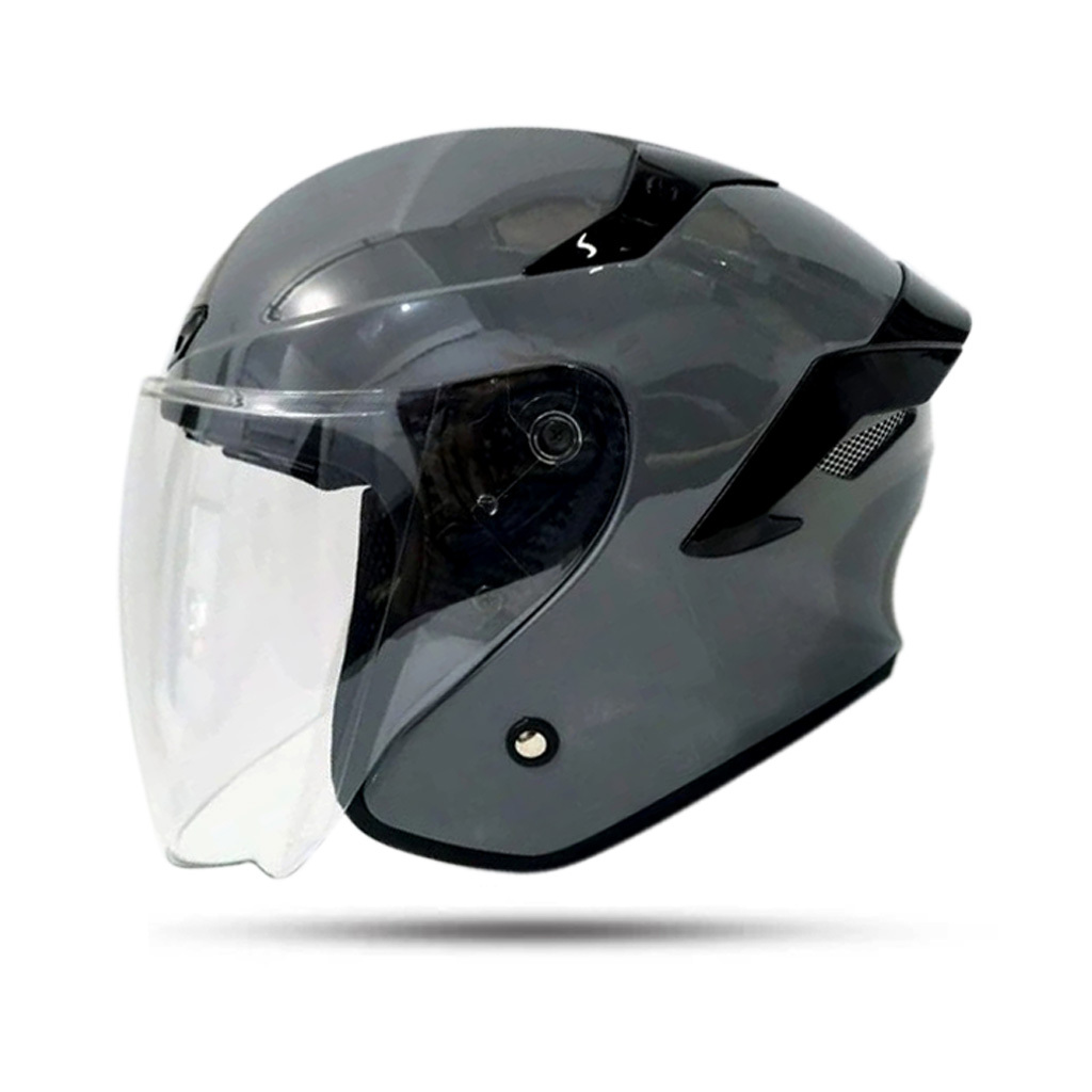 PAKET GANTENG HELM ARL TT COURSE SINGLE VISOR HALF FACE SNI