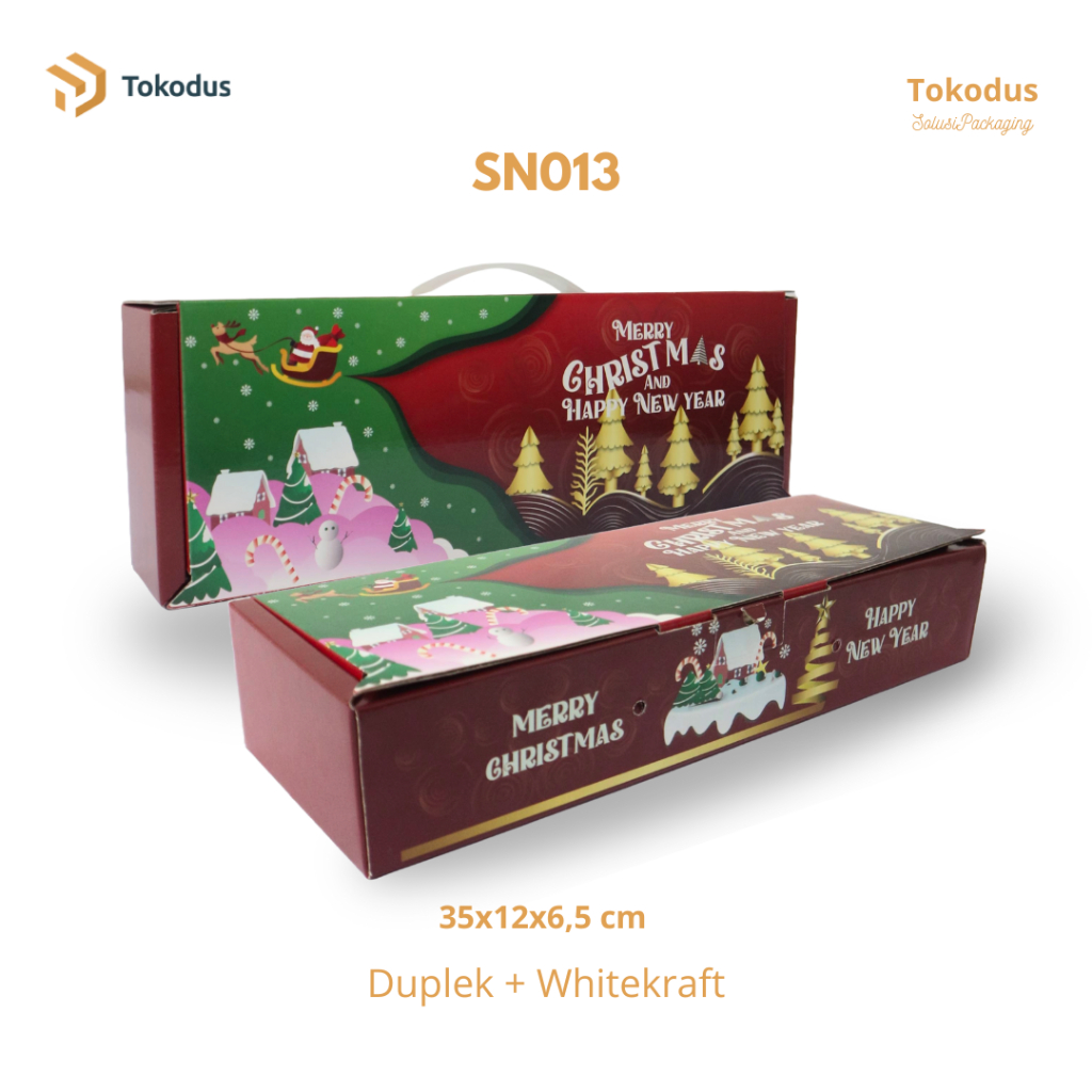 

Kardus Box Natal 35 x 12 x 6,5 cm Dus Kue Kering - Tokodus Buahbatu