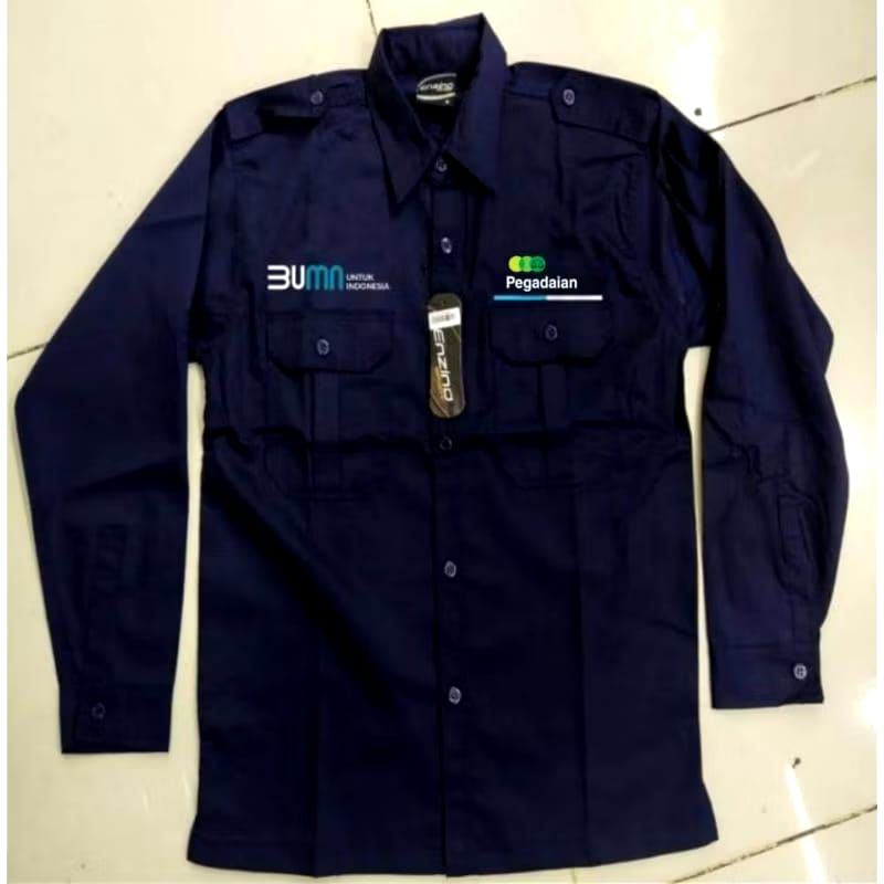 kemeja bordir bumn pegadaian seragam bumn pegadaian pdh bumn pegadaian kemeja kerja bumn pegadaian s