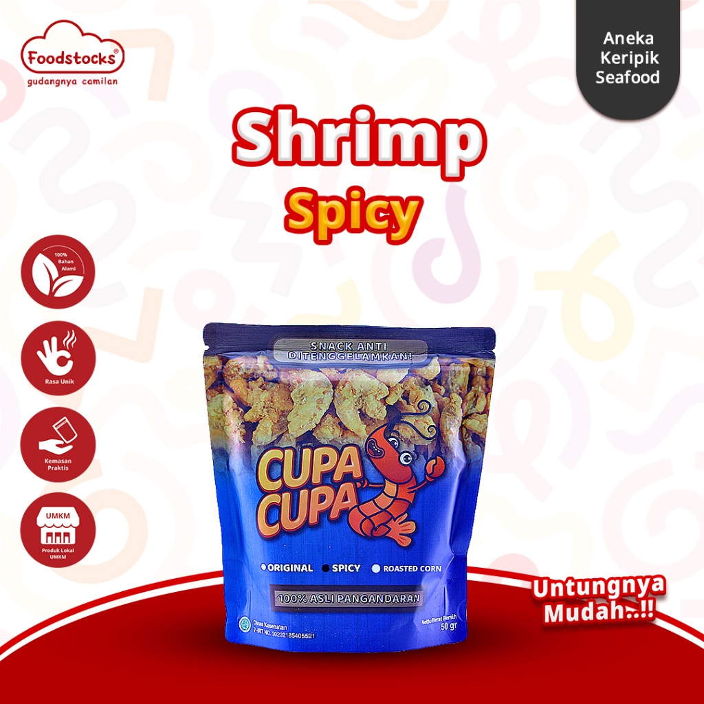 

Udang Krispi Crispy Shrimp Cupa Seafood Snack Khas Pangandaran Spicy