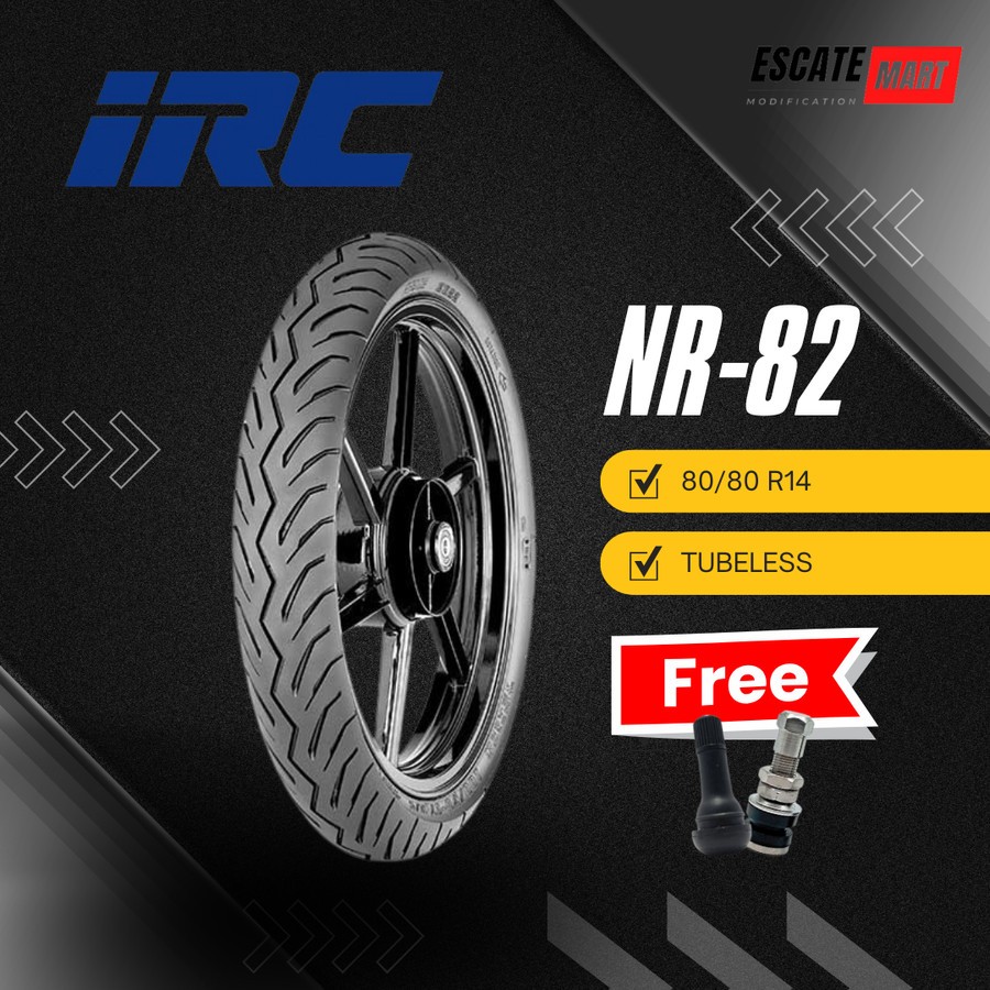 IRC NR-82 80/80-14 Tubeless - Ban Motor IRC NR82 80/80 Ring 14 Tubeless