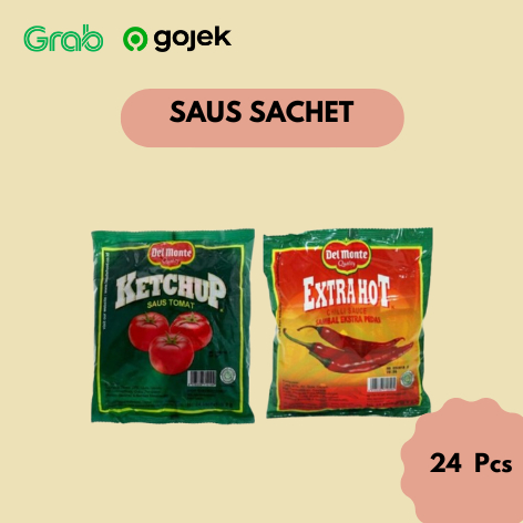 

Delmonte Saus Sambal / Saus Tomat Sachetan Isi 24 Pcs (1 Pak)