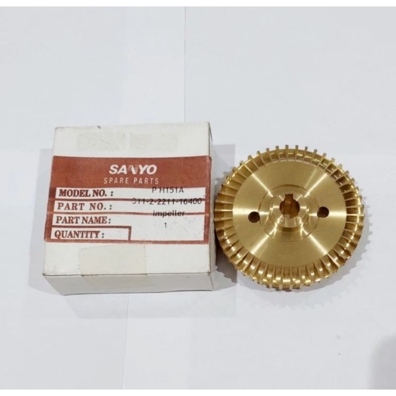 Impeller Kuningan Pompa Air Sanyo PH150 / Sanyo PH151 Original
