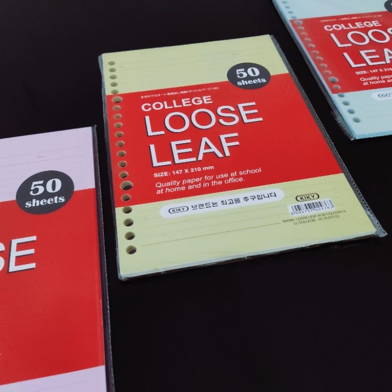 

Loose Leaf Kertas File A5 Garis Warna