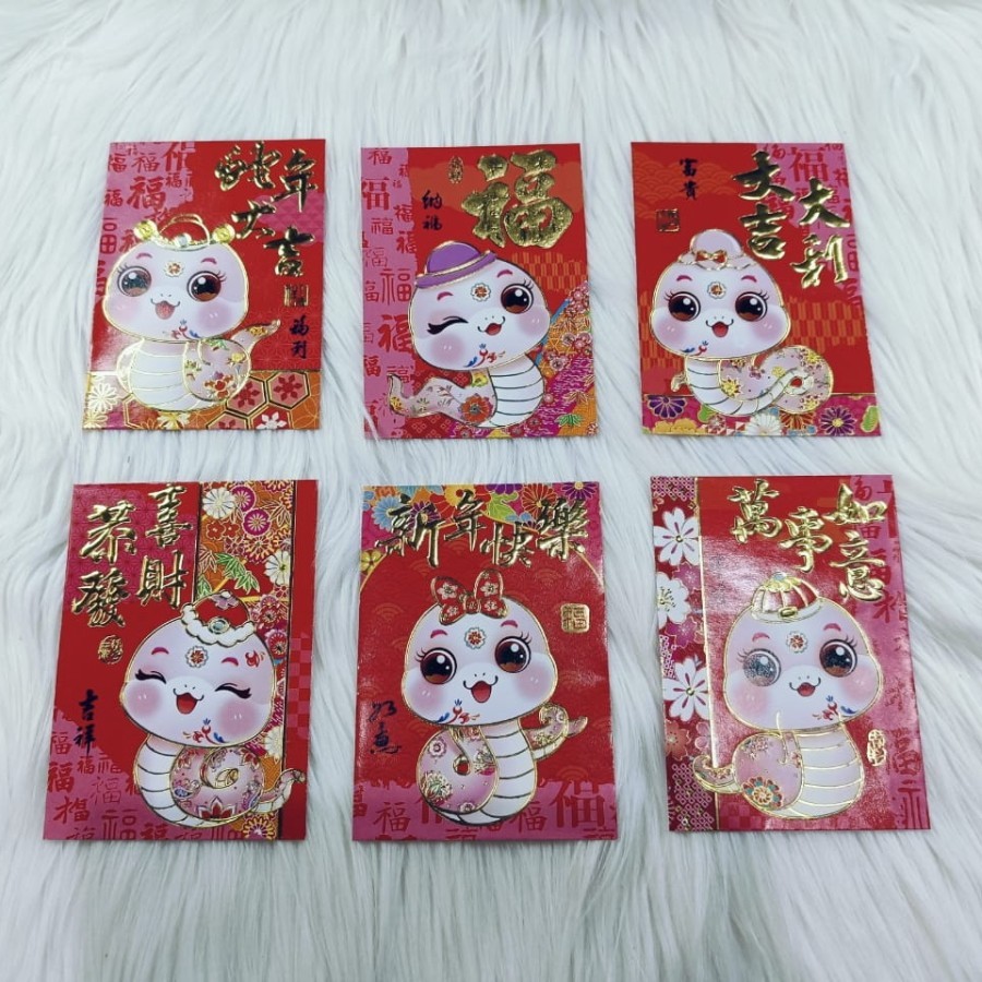 

Angpao Shio Ular 4115 Karakter Lucu Bahan Kertas Artpaper Kualitas Import Isi 6 Tidak Mix Motif