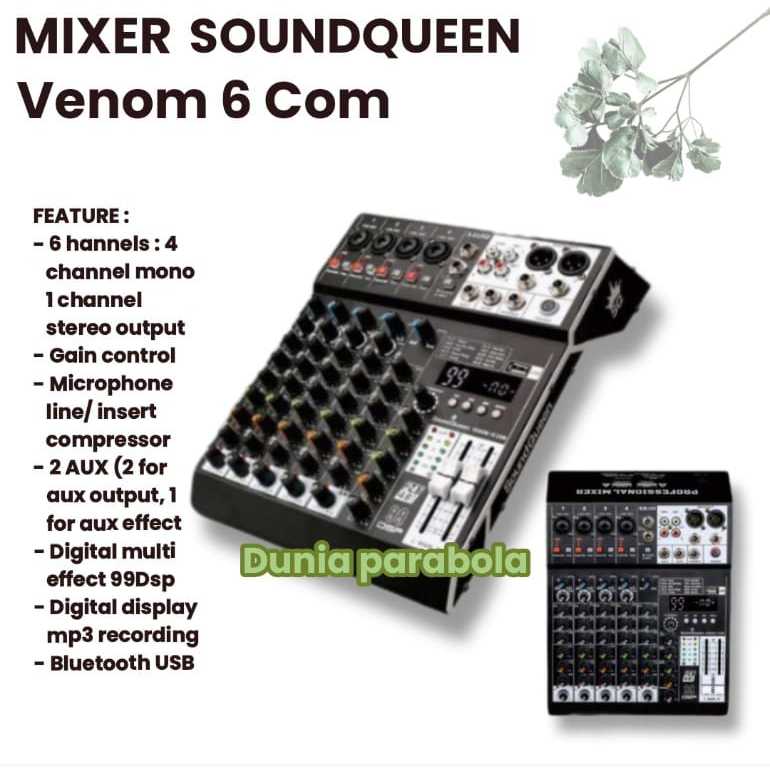 Mixer SOUNDQUEEN VENOM 6 COM MIXER 6 CHANNEL