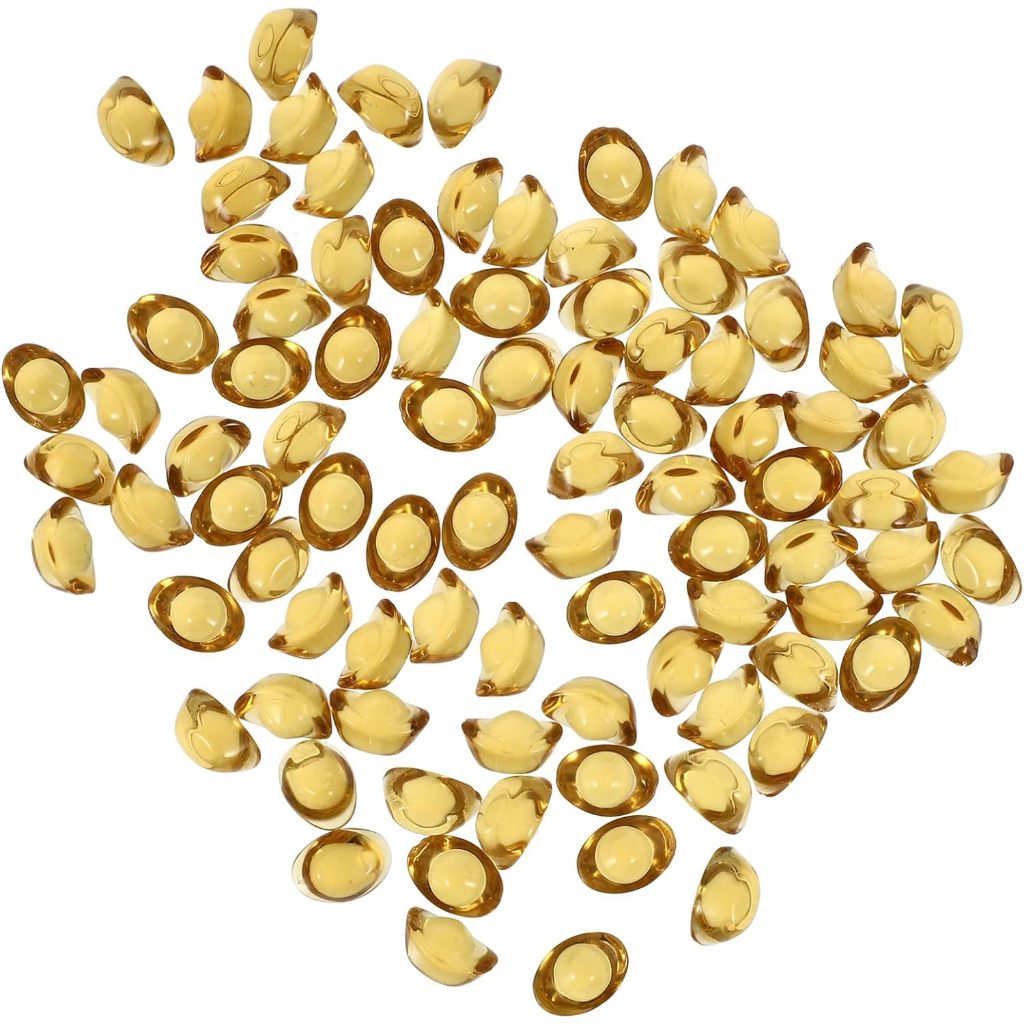 RB 100pcs Yen Bao Mini Dekorasi Yuan Bao Yuan Bao Lucky Batu Kristal Yuan Bao