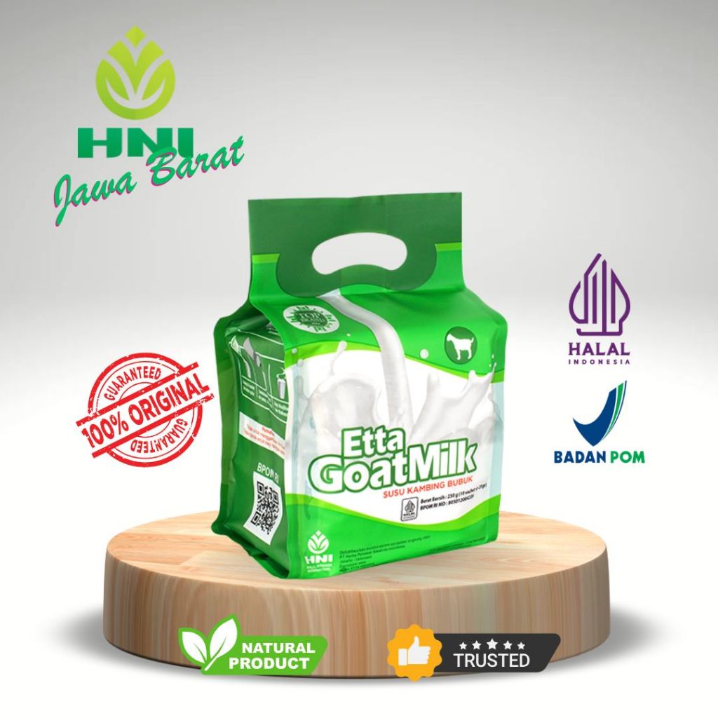 

Etta Goat Milk HNI EGM Susu Kambing Ettawa HPAI Original BPOM Halal Susu Kambing Etawa