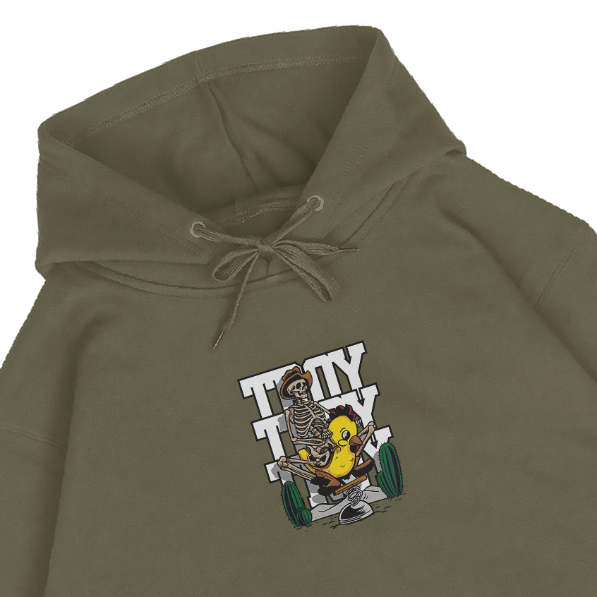 Troy Company Sweater Hoodie Olive Play After Death - Hoodie Pria Wanita Olive KH 2847