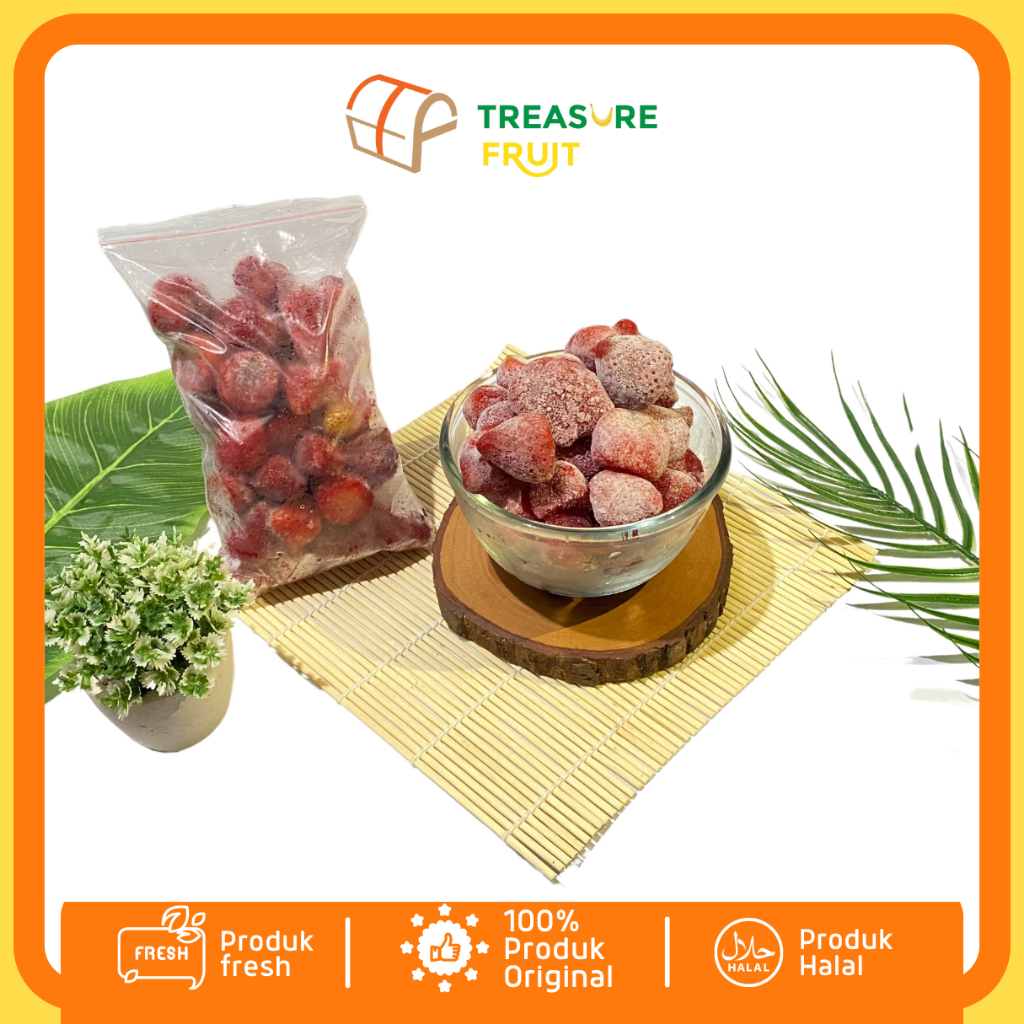 

STRAWBERRY Frozen Kemasan 1 KG |Treasure Fruit - Hemat dan Sehat