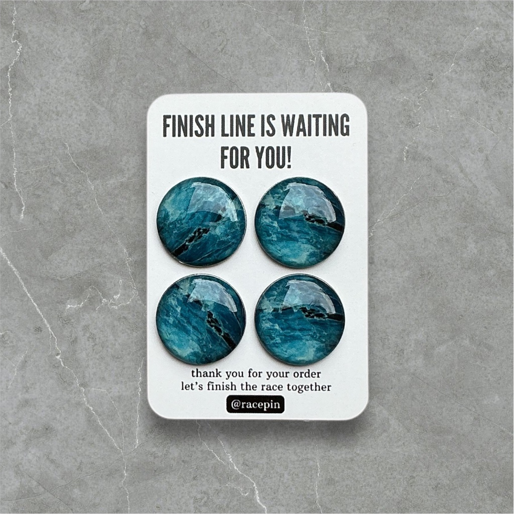 RacePin Magnet BIB Dark Blue Marble