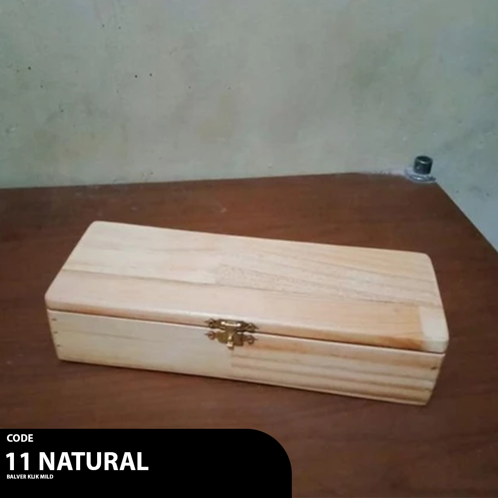 

11-20 Kotak Pensil Kayu Jati Natural / Kotak Penyimpanan / Tempat Pensil/Bolpoin